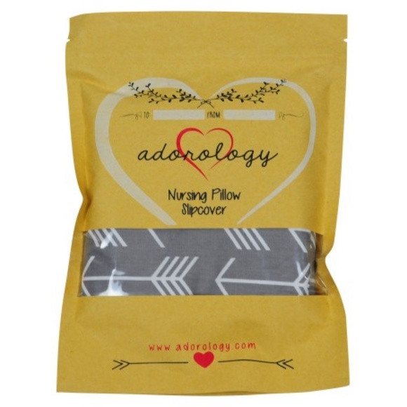 Adorology Cotton Nursing Pillow Cover Gray Arrow Print Baby Shower Gift - Picture 5 of 6